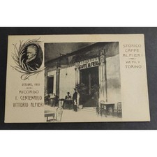 Cartolina Torino - Storico Caffè Alfieri - Ricordo I Centenario Vittorio Alfieri