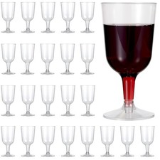 Matana - 48 Bicchieri da Vino in Plastica Rigida Trasparente (180ml) - Eleganti,