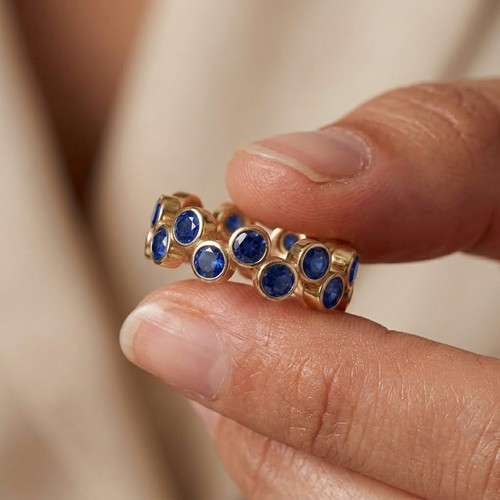 Anello eternità piena - anello, zaffiro