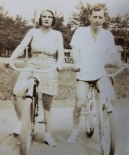 Biciclette antiche bici Ginevra PA Pennsylvania USA 1936 foto bianco e nero vintage