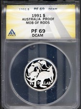 1991 $1 Argento Australia Mob