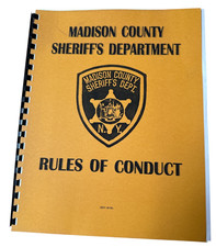 Rules of Conduct Madison County Sheriff's Department 1996 Booklet