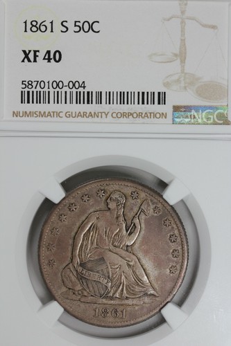 1861 ngc xf 40 1800 - 1861-s,