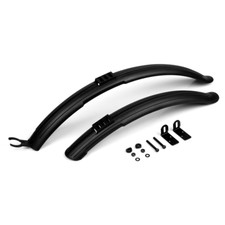 SET 2 PARAFANGHI MTB BICI BICICLETTA ANT+POST PARASCHIZZI RUOTA NERO 26-28" NEW