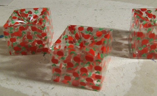 Scatoline trasparenti con mele - scatoline,
