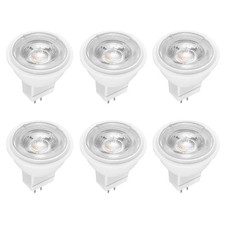 6 lampadine LED riflettore MR11 2,5W = 22W GU4 180lm bianco caldo 2700K DIMMERABILI