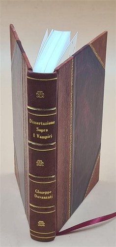 Dissertazione sopra vampiri - sopra, i
