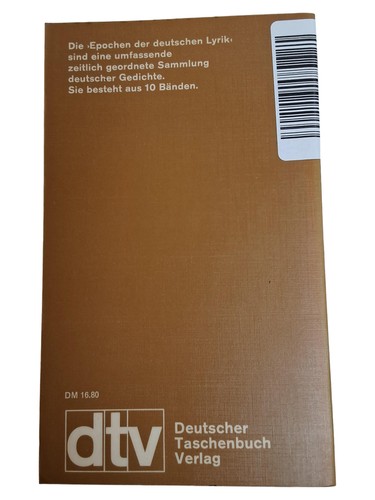 Libro poesia dtv lyrik - libro, di