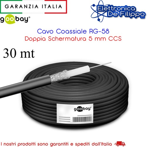 Cavo coassiale doppia - coassiale, rg-58