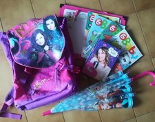 ZAINO SCUOLA ESTENSIBILE DESCENDANTS + DIARIO VIOLETTA+OMBRELLO FROZEN KIT OMAGG