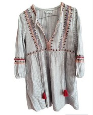 Y2k Boho Dress A Righe Casual