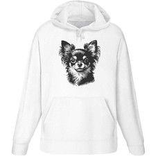 'Long Haired Chihuahua' Adult Hoodie / Hooded Sweater (HO049850)