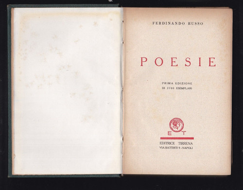 Libro poesie ferdinando russo - poesie,
