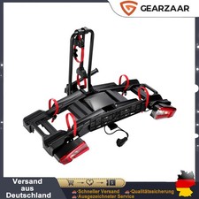 Portabici elettrico per gancio di traino 2 biciclette premontato con pedale