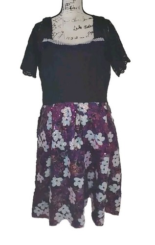 Abito pizzo viola - in,