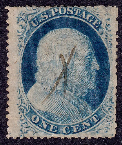 Scott 1857 franklin 1c - franklin,,