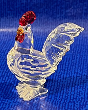 SOPRAMMOBILE SWAROVSKI ORIGINALE, VINTAGE, CRISTALLO: GALLO / GALLETTO / GALLINA