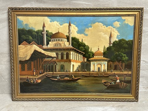 Antico dipinto olio - dipinto, ad