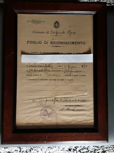 Foglio riconoscimento per - di,