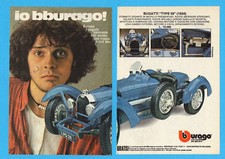 TOP979-PUBBLICITA'/ADVERTISING-1979- BURAGO BUGATTI "TYPE 59" - 2 fogli