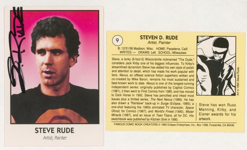 Steve rude signed 1992 famous - steve,