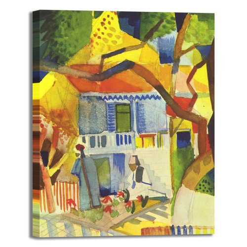 Macke cortile una villa - di,
