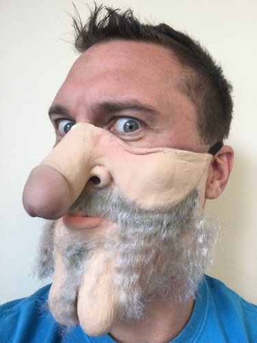 Divertente mezza maschera - mezza,