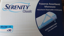 120 TRAVERSE ASSORBENTI SERENITY per letto incontinenza 80x180 4x30pz