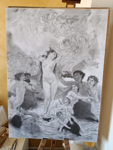 Disegno matita carboncino - disegno, e