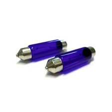 Coppia 2 Lampade Alogena T11 C10W 12V 10W Siluro 41mm SV8.5 Effetto Xenon Bianco