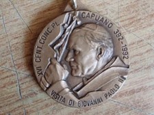 Vaticano Portachiavi medaglia Giovanni paolo II Capua 1992 - 30 mm