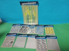 AUTOGRAPHICS MINI SHEETS -CALIFORNIA  x RC AUTO ETC DECALS