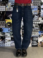 Jeans WRANGLER W38 EUR48 Uomo Relaxed Fit Vintage Y2k Skater Denim Straight