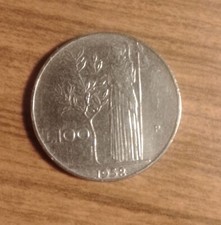 100 lire 1958-10 lire 1954