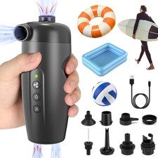 15PSI Pompa Ad Aria Elettrica, Pompa D'Aria Ricaricabile Con 7 Ugelli D'Aria, Po