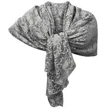 Sciarpa pizzo paillettes - sciarpa,
