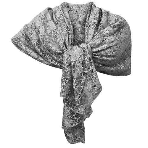 Sciarpa pizzo paillettes - sciarpa,