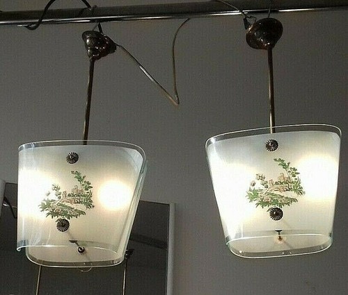 Coppia lampadari murano