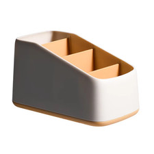 Supporto per Telecomando Scatola Portaoggetti Da Tavolo a 4 Slot TV Telecomando 