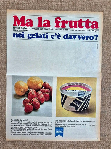 Gelati motta frutta - gelati, c'è