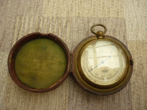 Lufft antique pocket barometer - antique,