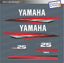 Adesivi calandra motore marino fuoribordo Yamaha 25 cv 2t gommone barca