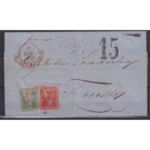 Toscana 1851 crazia carminio - toscana, 1