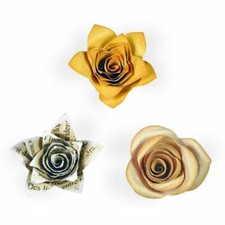 FUSTELLA SIZZIX "FIORI ROSE 3D  657822  - STAMPA PER BIG SHOT NATURA ROSA