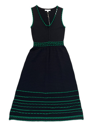Abito maje nero verde lana - maje,