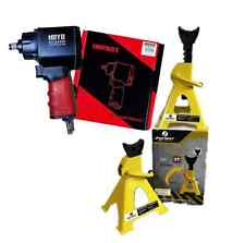 AVVITATORE E SVITA BULLONI PNEUMATICO PISTOLA 1/2 PIU COPPIA CAVALLETTI 3t.