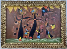 Joan Miro olio su tela (fatto