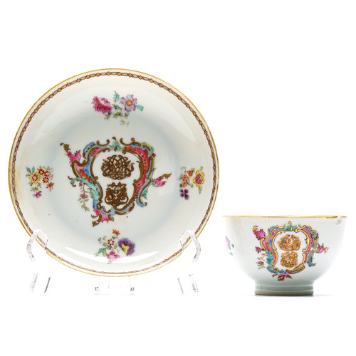 Piattino tazza armoriale