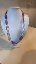 COLLANA PIETRE DURE AMETISTA CRISTALLO DI ROCCA 