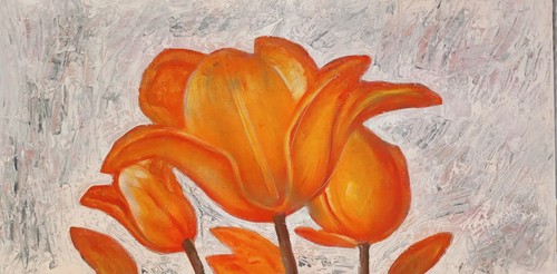 Quadro moderno dipinto mano - quadro,